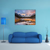 Amazing Landscape, Beautiful Mountain Sunset Multi Panel Canvas Wall Art