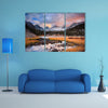 Amazing Landscape, Beautiful Mountain Sunset Multi Panel Canvas Wall Art