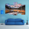 Amazing Landscape, Beautiful Mountain Sunset Multi Panel Canvas Wall Art