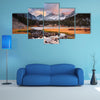 Amazing Landscape, Beautiful Mountain Sunset Multi Panel Canvas Wall Art