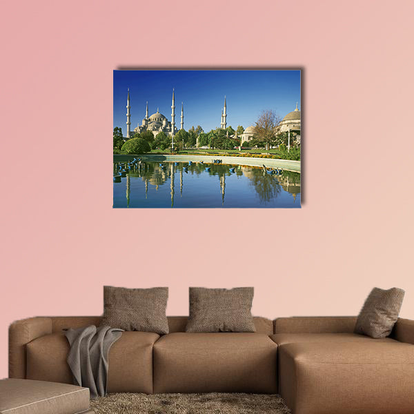 A view to Blue mosque-Istanbul Turkey multi panel canvas wall art