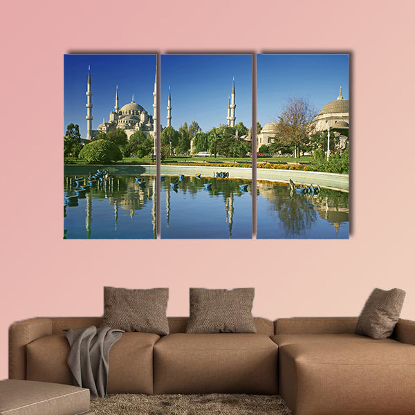 A view to Blue mosque-Istanbul Turkey multi panel canvas wall art