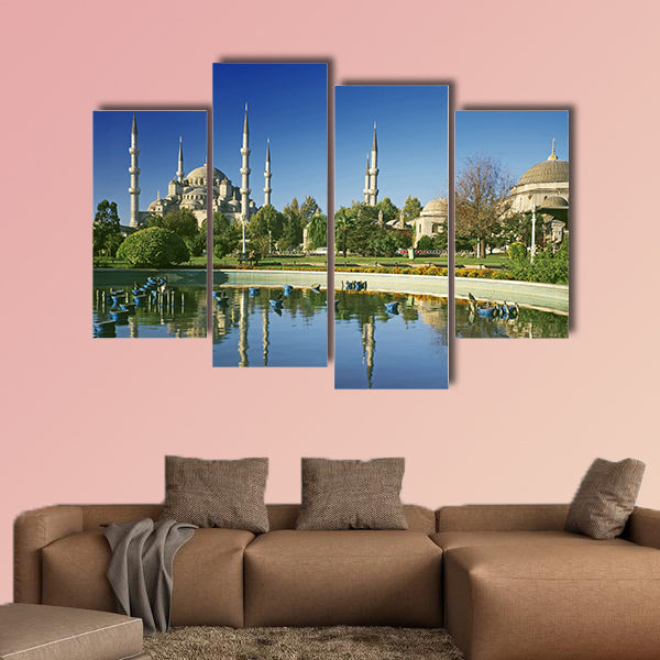 A view to Blue mosque-Istanbul Turkey multi panel canvas wall art