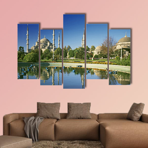 A view to Blue mosque-Istanbul Turkey multi panel canvas wall art