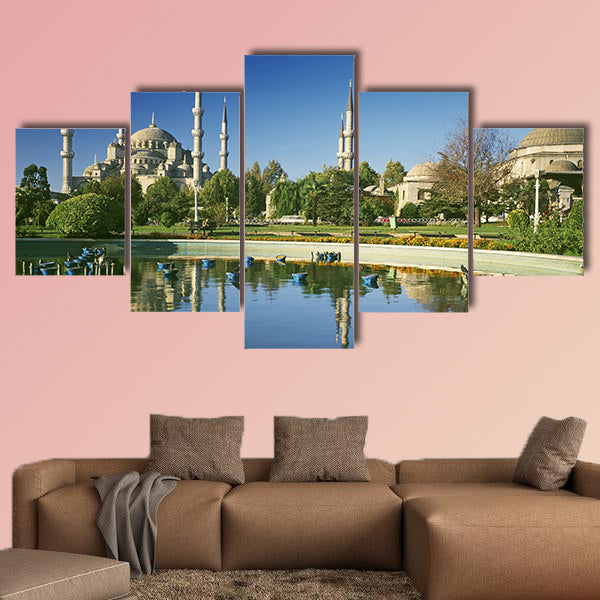 A view to Blue mosque-Istanbul Turkey multi panel canvas wall art