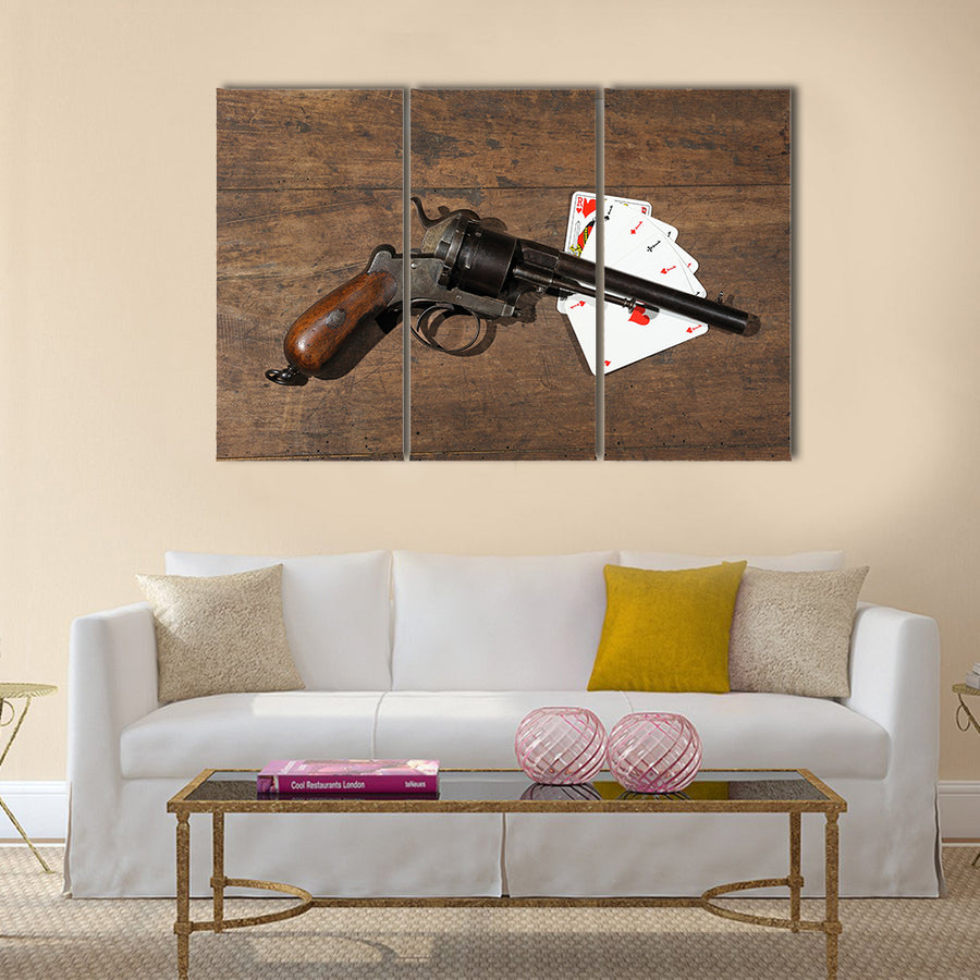 a table of poker players multi panel canvas wall art