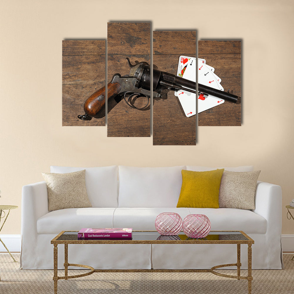 a table of poker players multi panel canvas wall art
