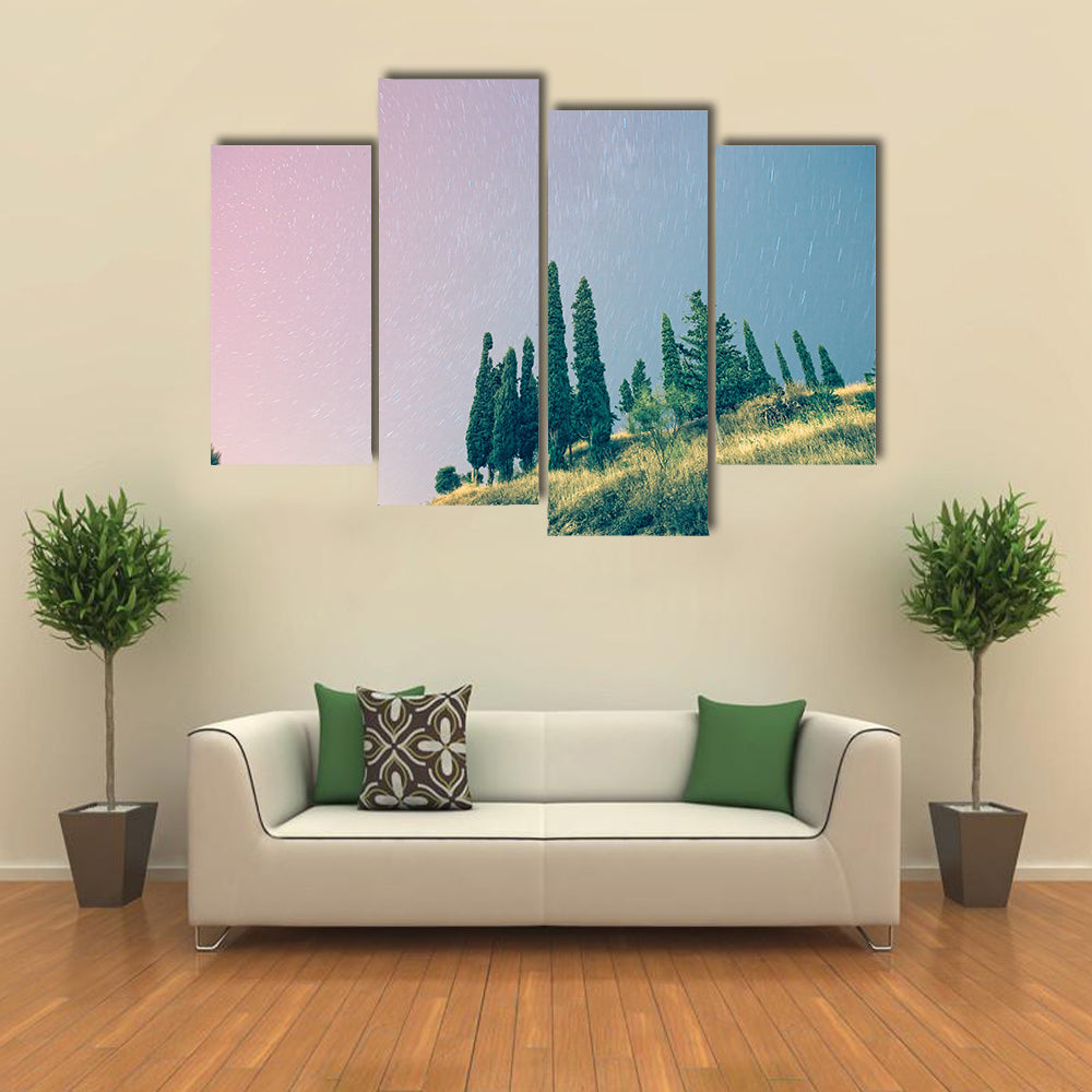 Stars in a Pinky Sky Multi Panel Canvas Wall Art Set Multi Panel Canvas Wall Art