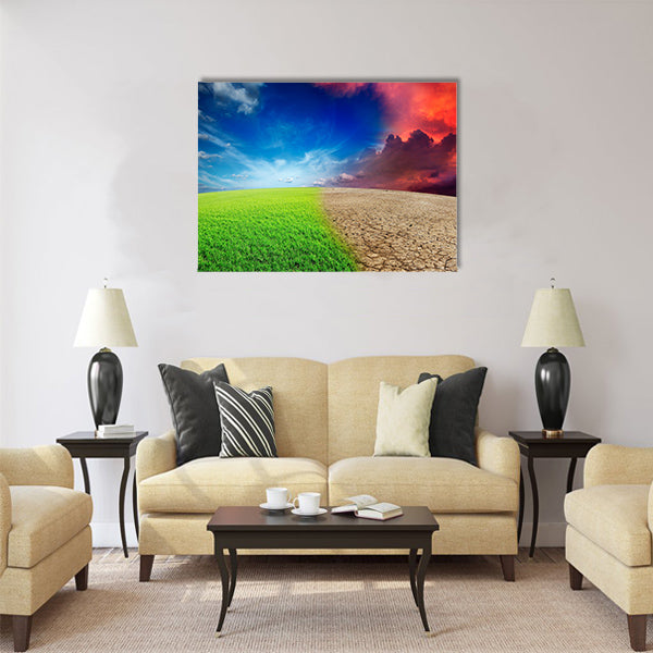Ecology landscape Multi Panel Canvas Wall Art