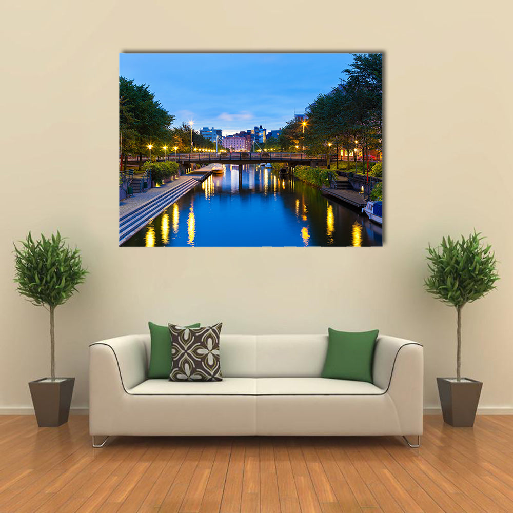 sea canal in Ruoholahti district in Helsinki, Finland multi panel canvas wall art