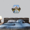 Beautiful Taj Mahal monument in Agra, India hexagonal canvas wall art