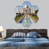 Beautiful Taj Mahal monument in Agra, India hexagonal canvas wall art