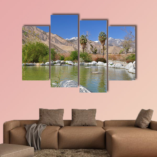 View of a desert oasis in Whitewater Canyon near Palm Springs wall art