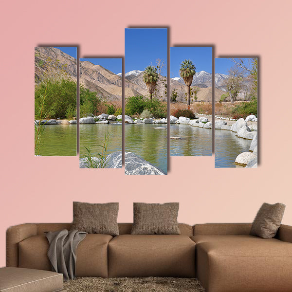 View of a desert oasis in Whitewater Canyon near Palm Springs wall art