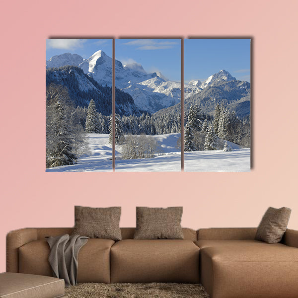 Winter landscape in Bavaria, Germany Multi panel canvas wall art
