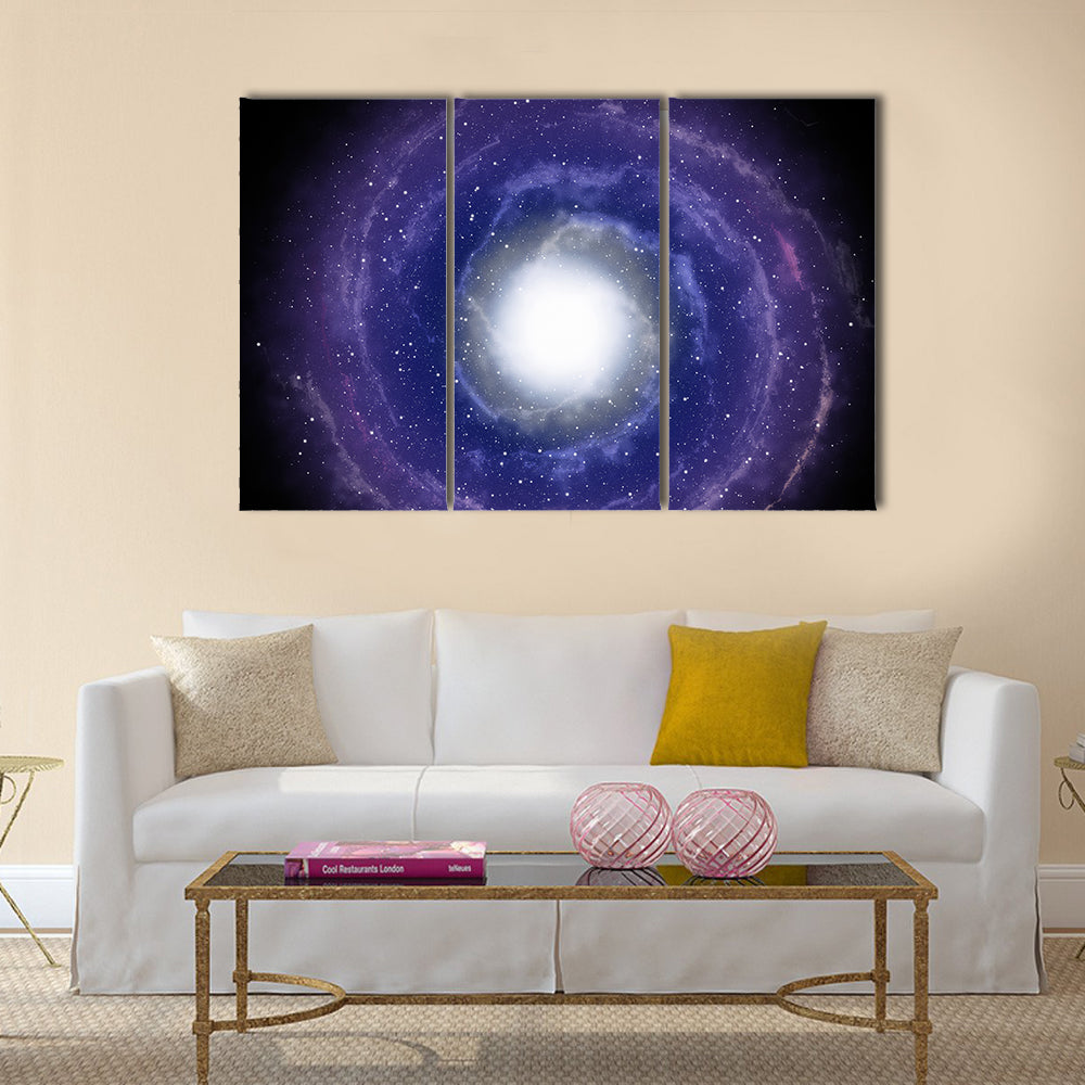 New Spiral galaxy Multi Panel Canvas Wall Art