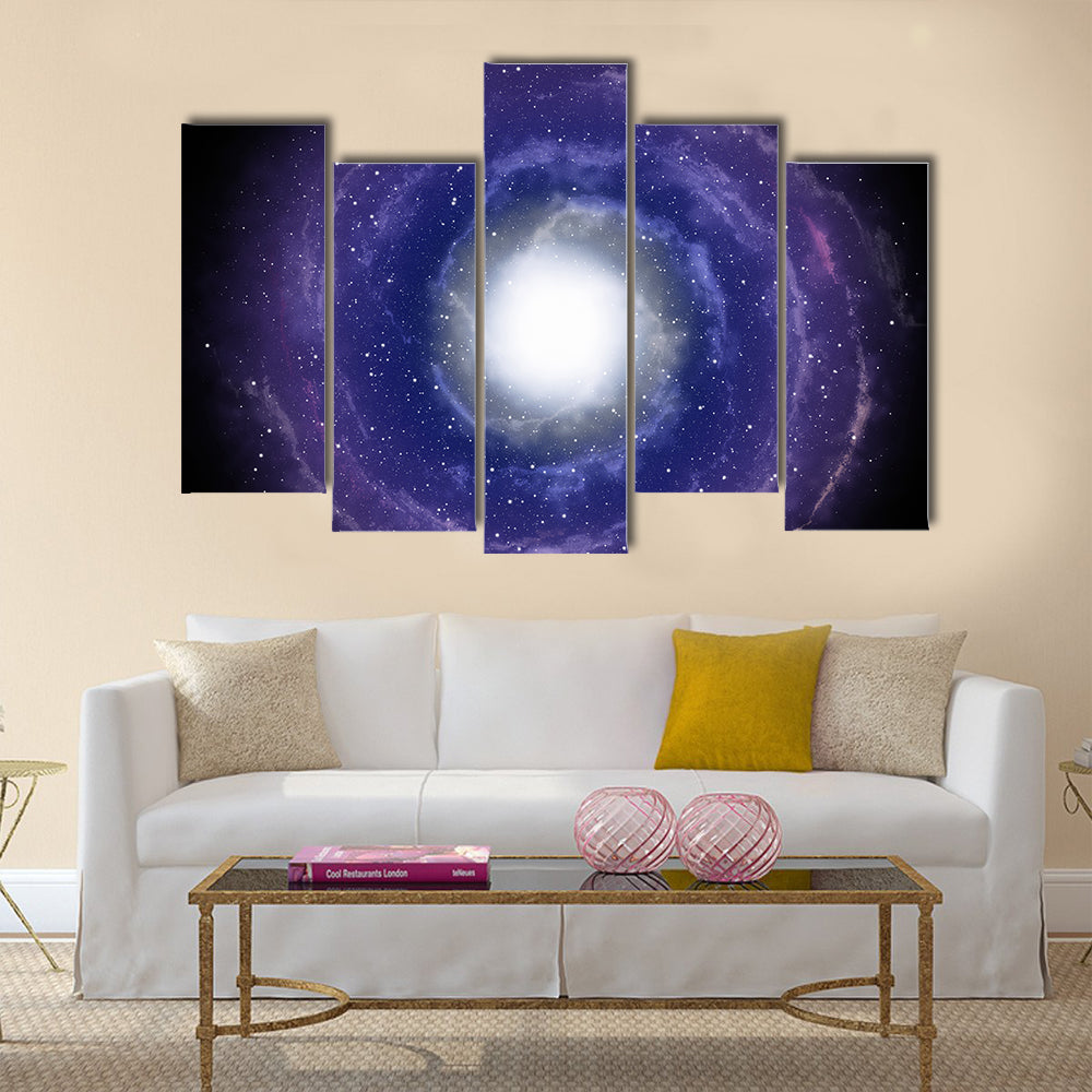 New Spiral galaxy Multi Panel Canvas Wall Art