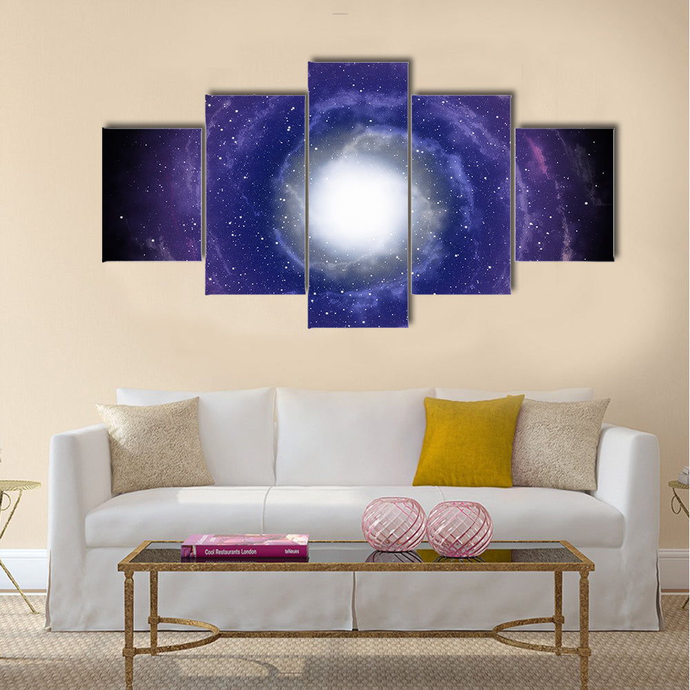 New Spiral galaxy Multi Panel Canvas Wall Art
