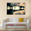 Big Airplane over water in the Thailand flooding at Donmaung International Airport multi panel canvas wall art