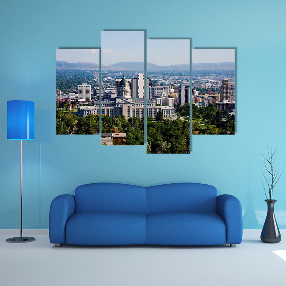 The Salt Lake City, Utah Multi Panel Canvas Wall Art