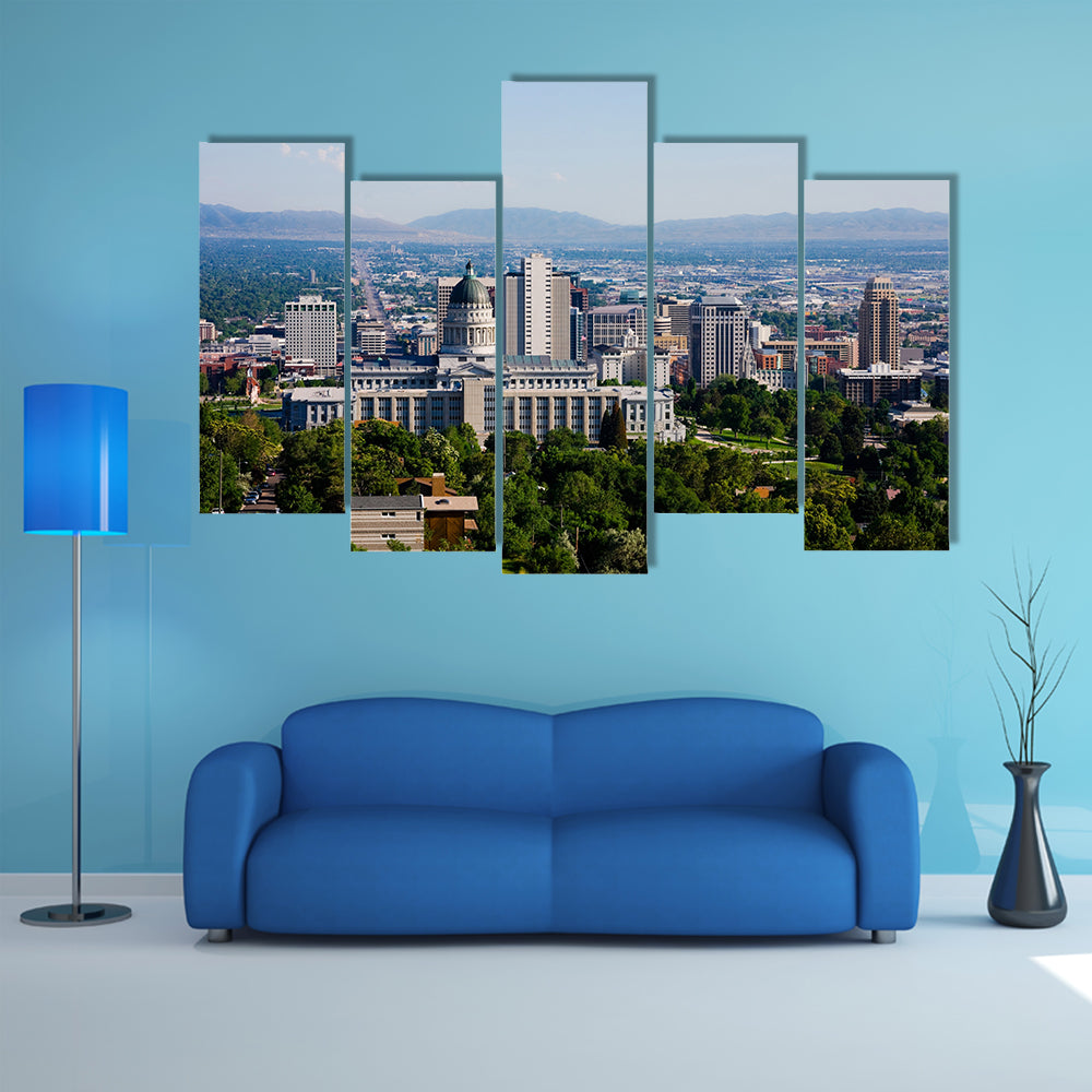 The Salt Lake City, Utah Multi Panel Canvas Wall Art