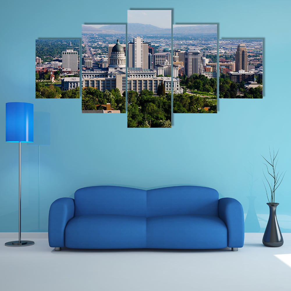 The Salt Lake City, Utah Multi Panel Canvas Wall Art