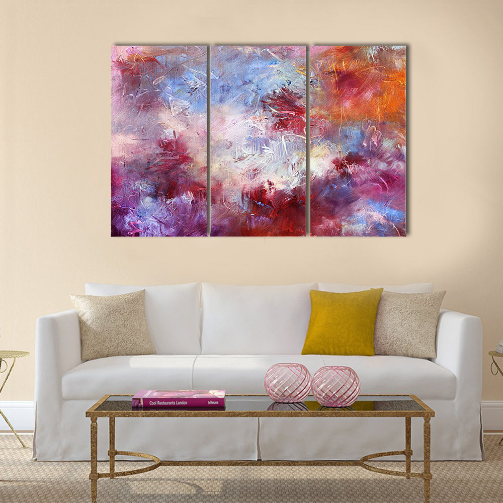Abstract oil paint texture on canvas Multi panel canvas wall art