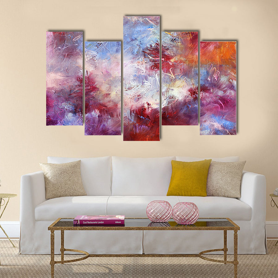 Abstract oil paint texture on canvas Multi panel canvas wall art