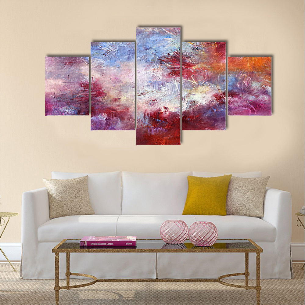 Abstract oil paint texture on canvas Multi panel canvas wall art
