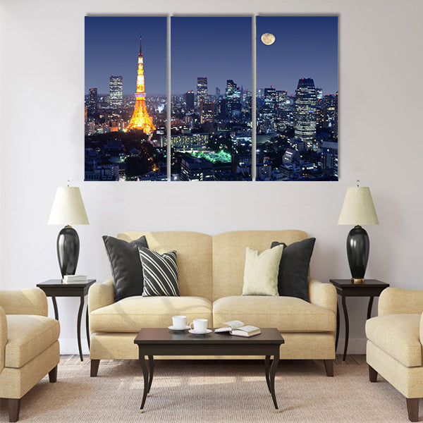 Tokyo Tower in Minato Ward, Tokyo, Japan Multi panel canvas wall art