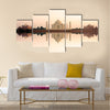 Amazing Panoramic view of Taj Mahal Multi Panel Canvas Wall Art