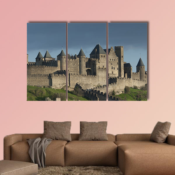 Carcassonne, Languedoc Roussillon, France multi panel canvas wall art