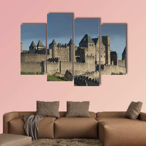 Carcassonne, Languedoc Roussillon, France multi panel canvas wall art