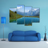 The artificial lake in the Swiss Alps multi panel canvas wall art