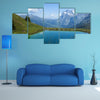 The artificial lake in the Swiss Alps multi panel canvas wall art