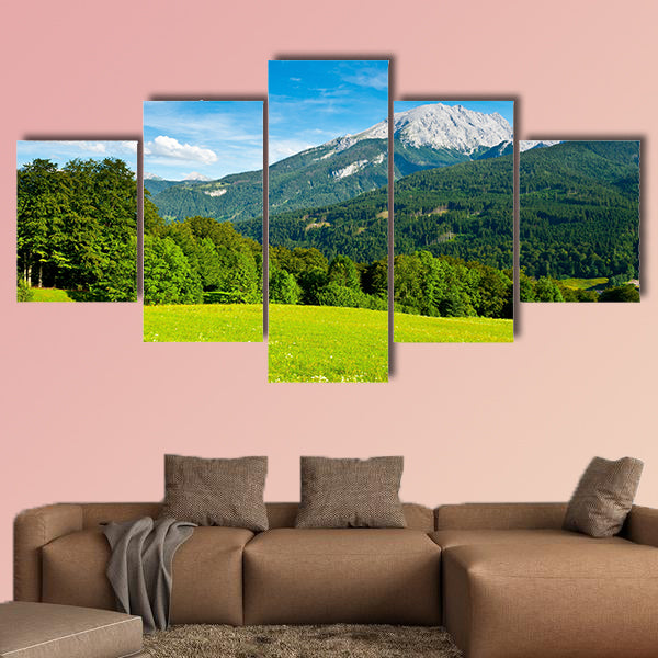Farmhouse in the Bavarian Alps, Germany multi panel canvas wall art