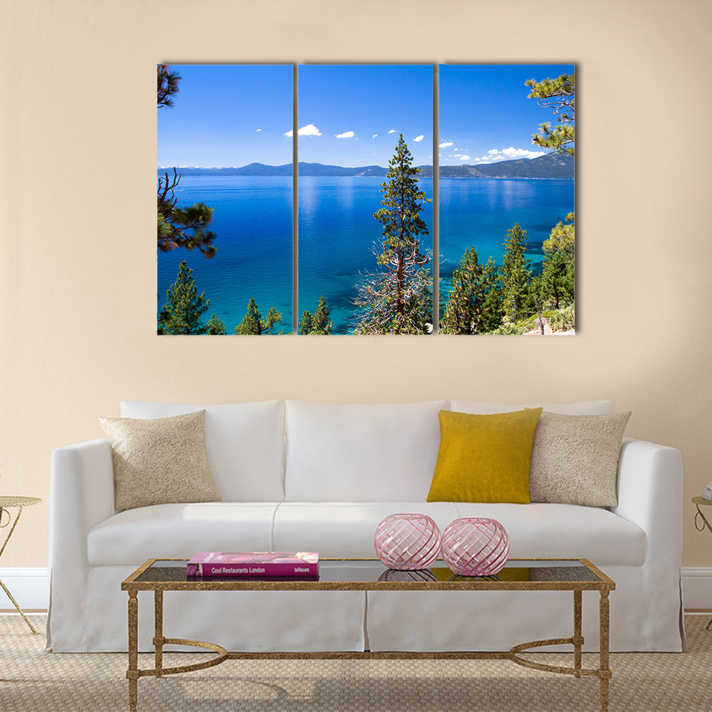 Lake Tahoe in multi panel canvas wall art