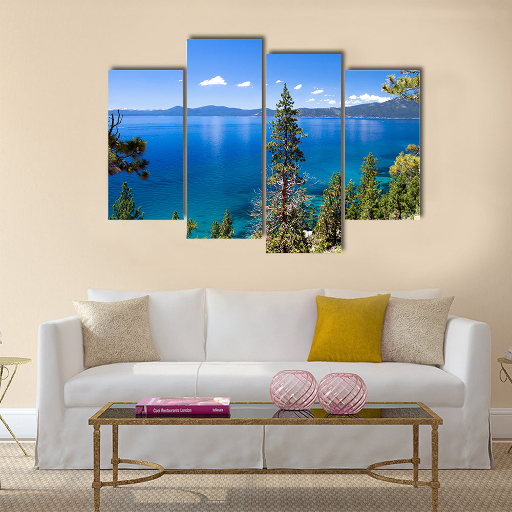 Lake Tahoe in multi panel canvas wall art