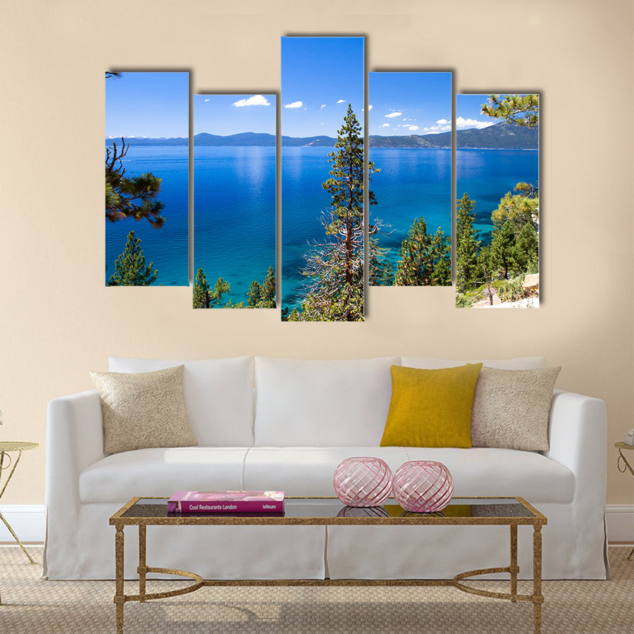 Lake Tahoe in multi panel canvas wall art