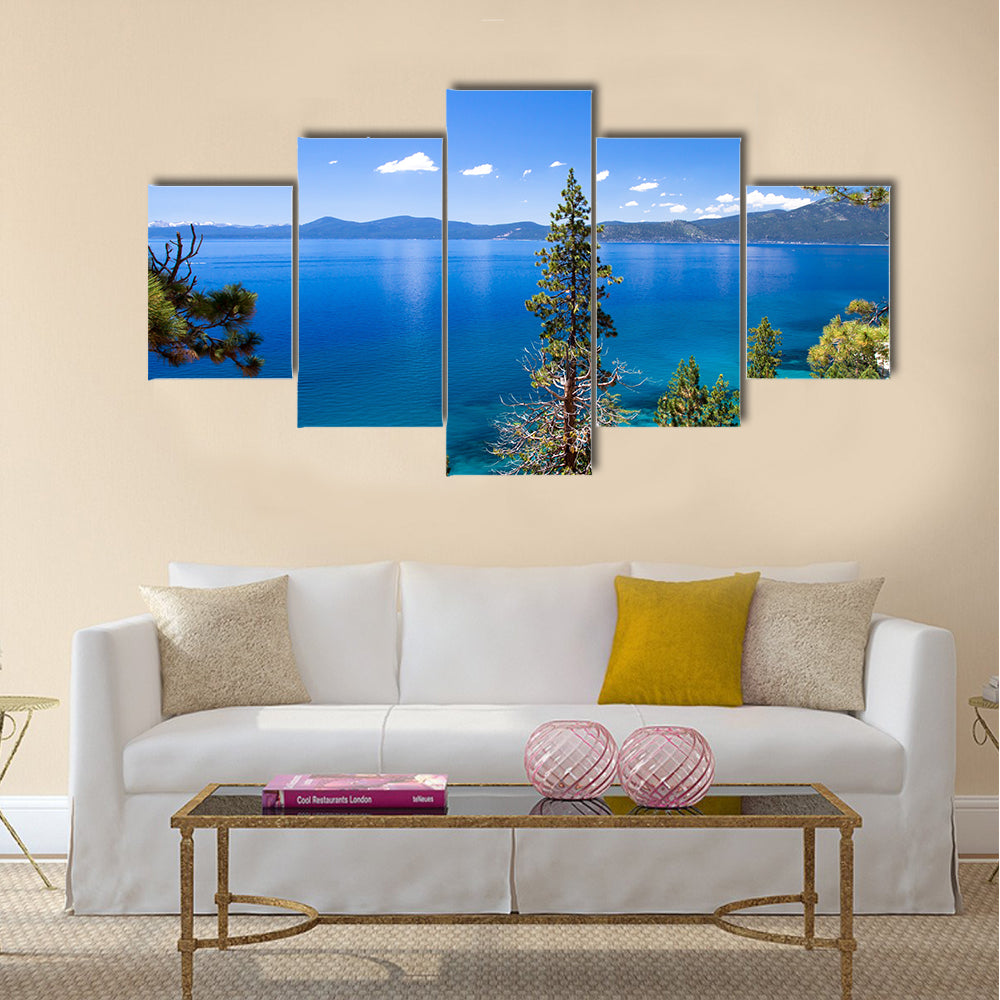 Lake Tahoe in multi panel canvas wall art
