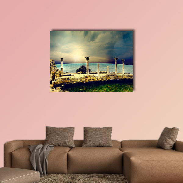 Ancient Greek city of ruins multi panel canvas wall art