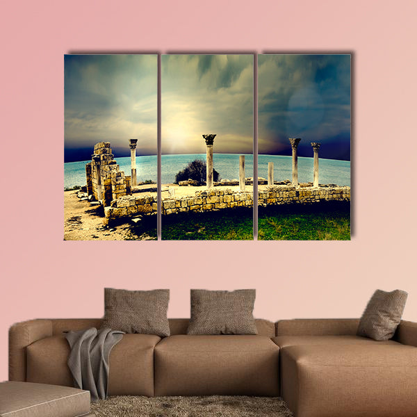 Ancient Greek city of ruins multi panel canvas wall art