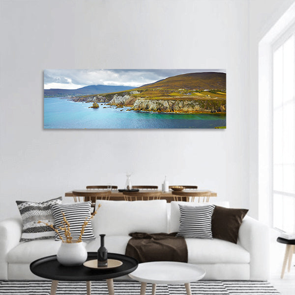Overcast landscape panoramic canvas wall art