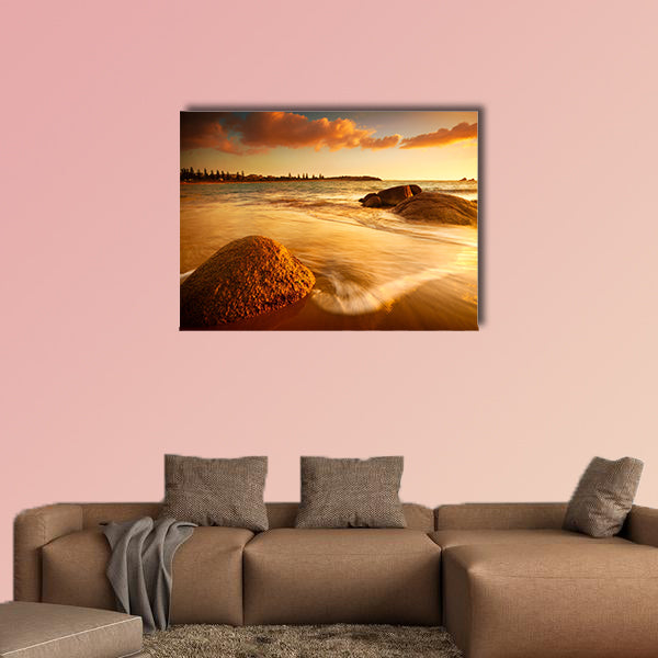 Gorgeous Sunrise on a South Australian Beach multi panel canvas wall art