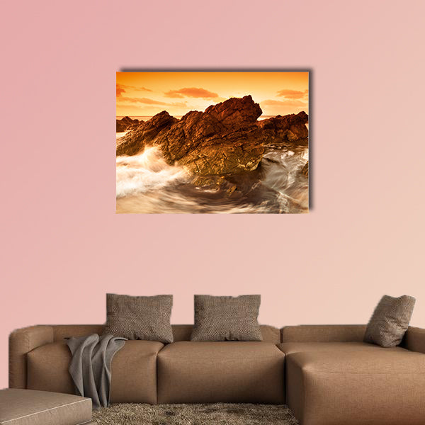 South Australian Beach Sunset multi panel canvas wall art