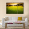 Golf Green Sunset Multi Panel Canvas Wall Art