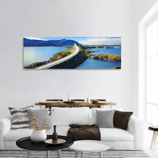 Picturesque Norway landscape Atlanterhavsvegen panoramic canvas wall art