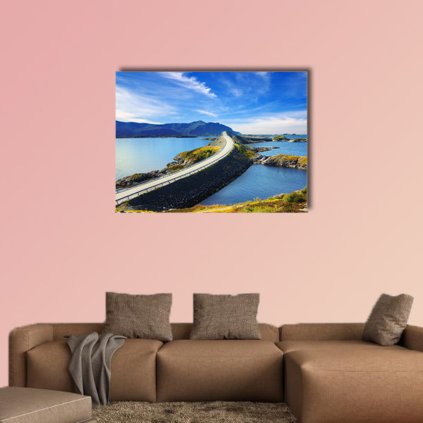 Picturesque Norway landscape, Atlanterhavsvegen multi panel canvas wall art