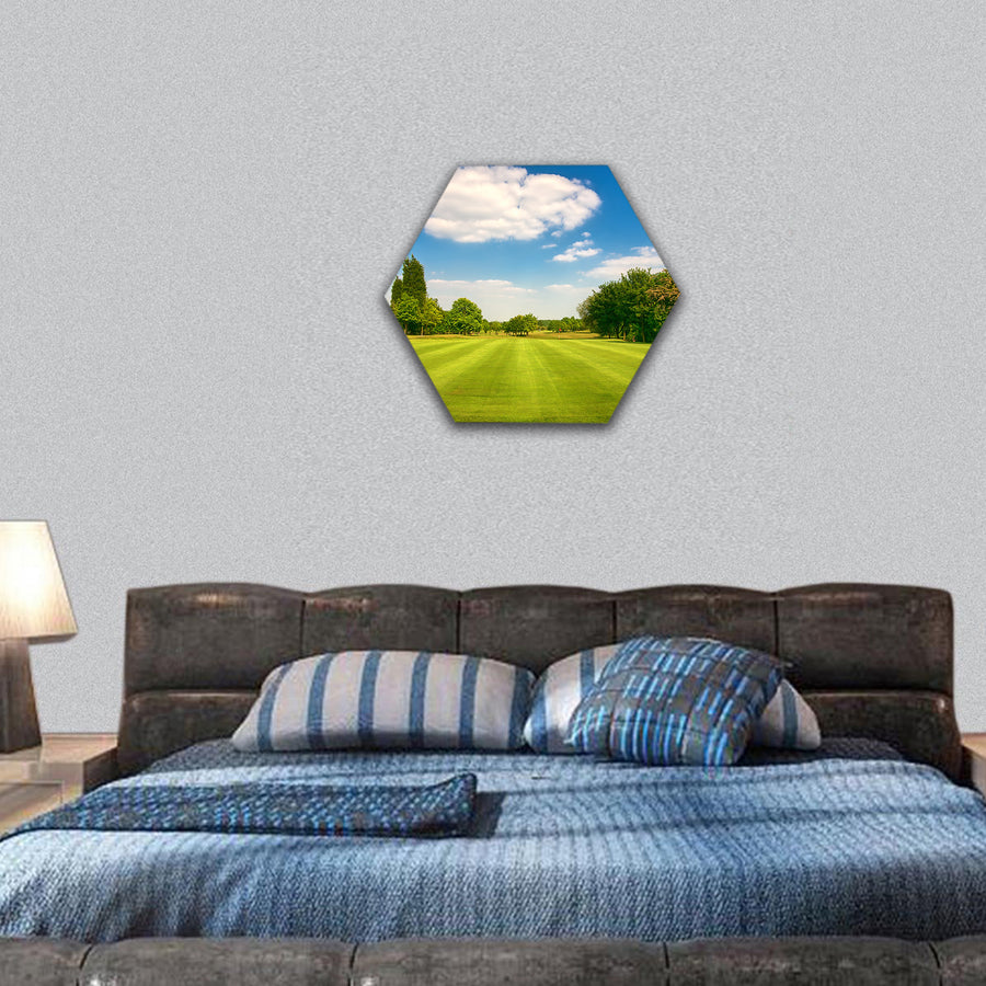 Golf park, Yorkshire, UK hexagonal canvas wall art