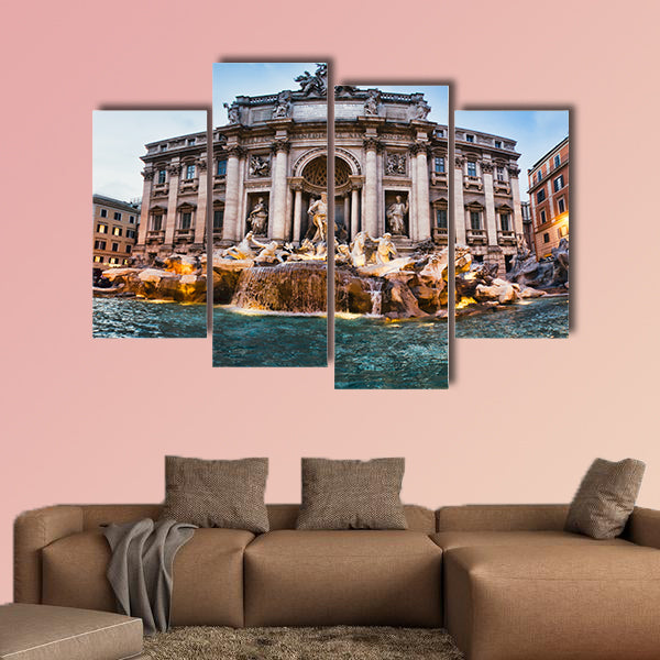 Fontana Trevi, the most famous of Rome multi panel canvas wall art